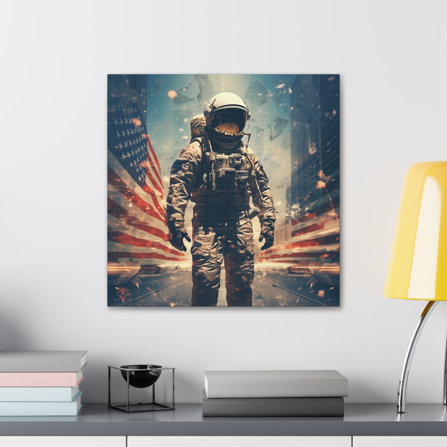 Astronaut in the City Canvas Gallery Wraps