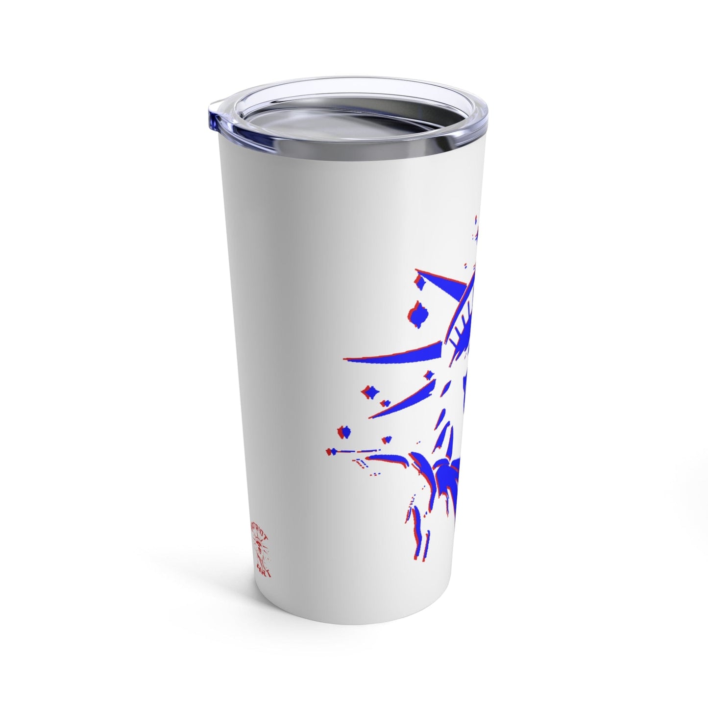 Lady Liberty Logo Blue Red layered on White 20oz Tumbler