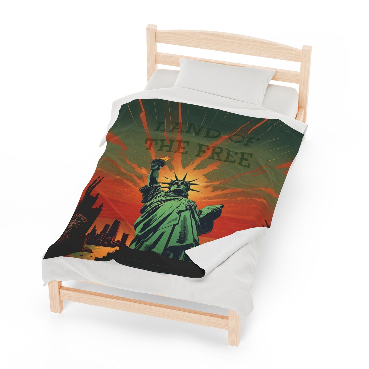 Land of the Free Velveteen Plush Blanket