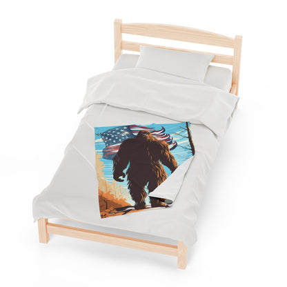 Big Foot Velveteen Plush Blanket - Various Sizes