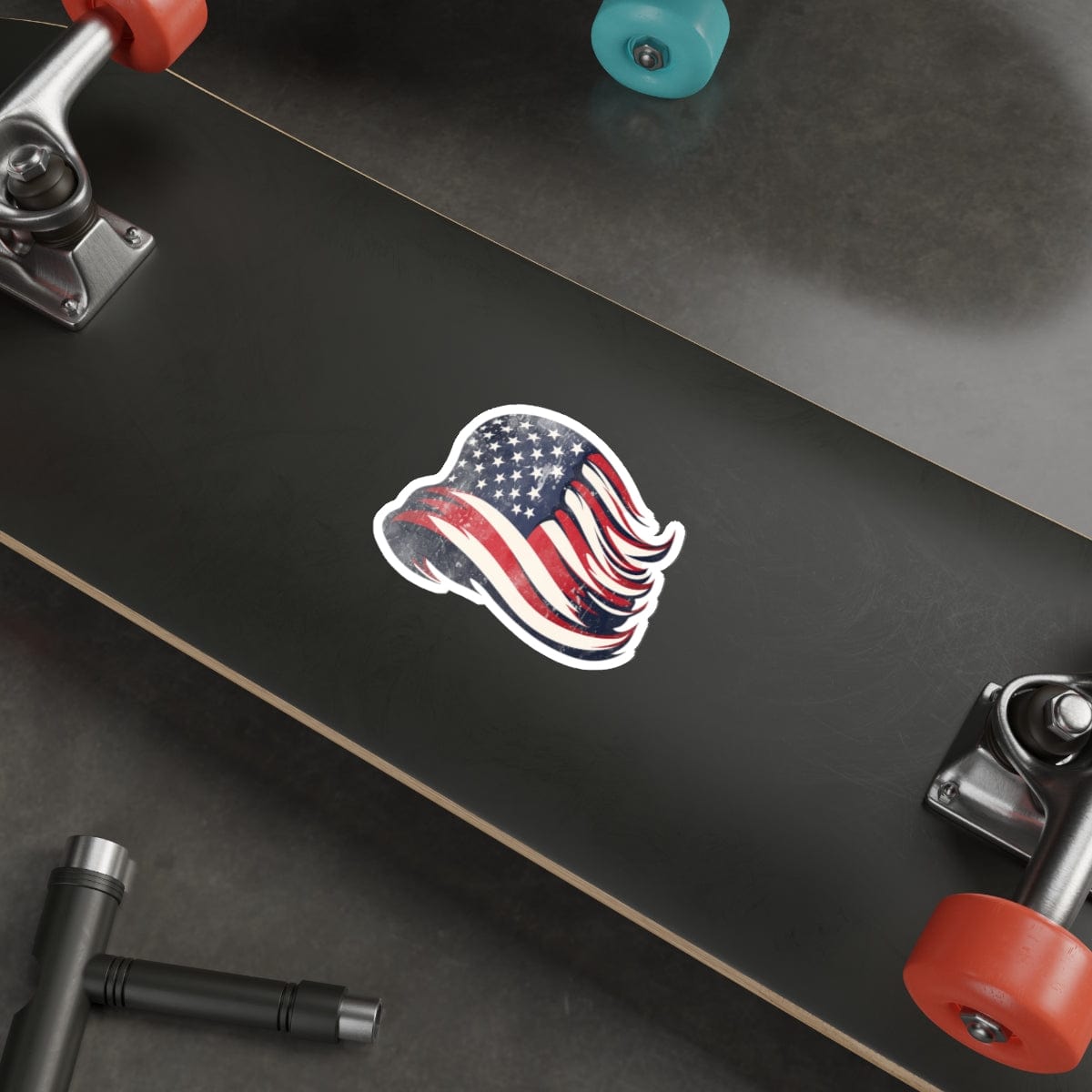 USA American Flag Distressed Vinyl-Cut Stickers - 4 Sizes