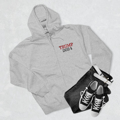 Unapologetically MAGA - Trump 2024 Zip-Up Hoodie