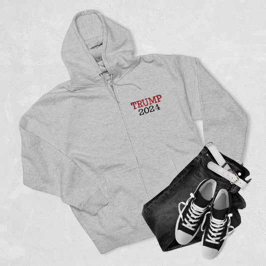 Unapologetically MAGA - Trump 2024 Zip-Up Hoodie