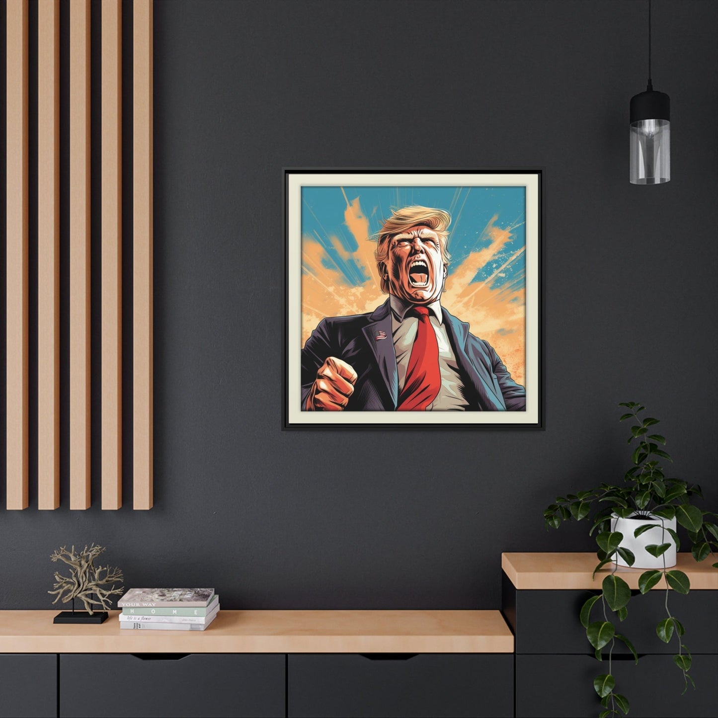 Trump Unleashed Matte Canvas, Black Frame