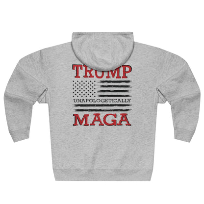 Unapologetically MAGA - Trump 2024 Zip-Up Hoodie