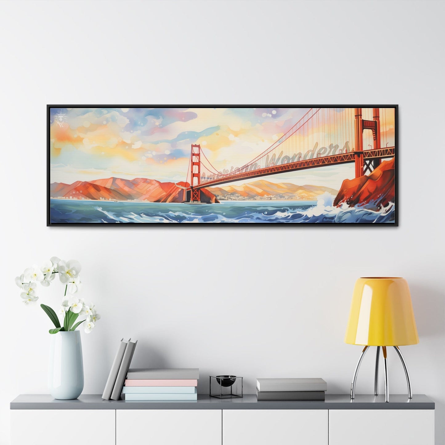 Golden Gate Bridge Framed Gallery Canvas Wraps