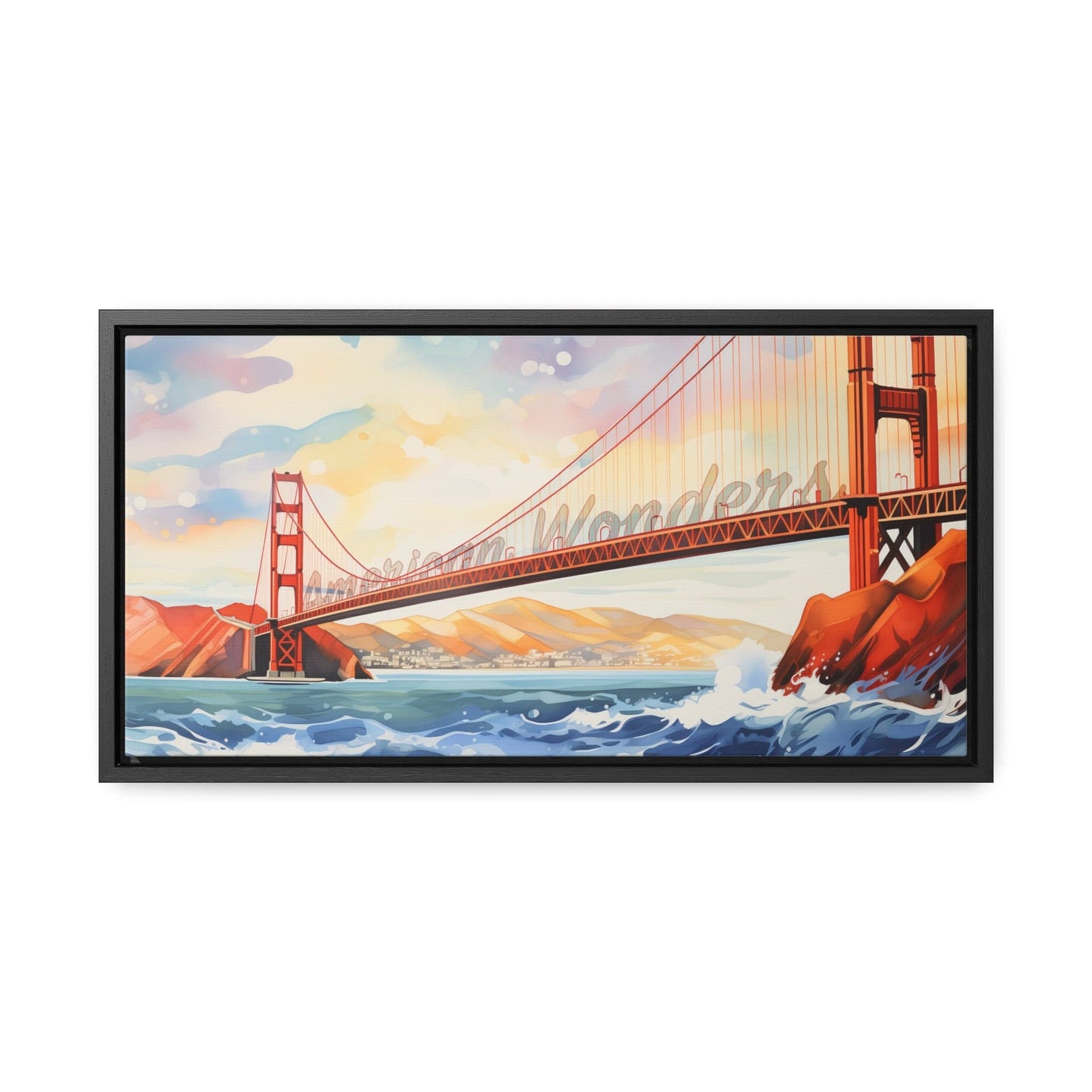 Golden Gate Bridge Framed Gallery Canvas Wraps