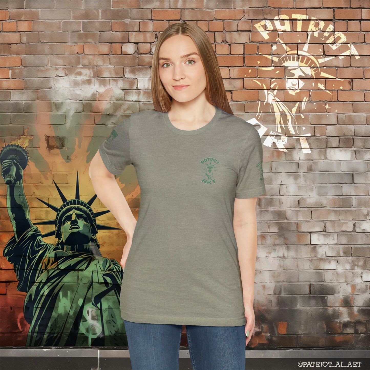 Patriot Art Army Green Stacked Logo T-Shirt