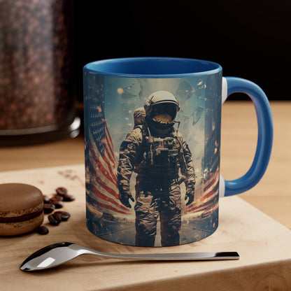 Astronaut in the City Two-Tone Accent Coffee Mug 11oz