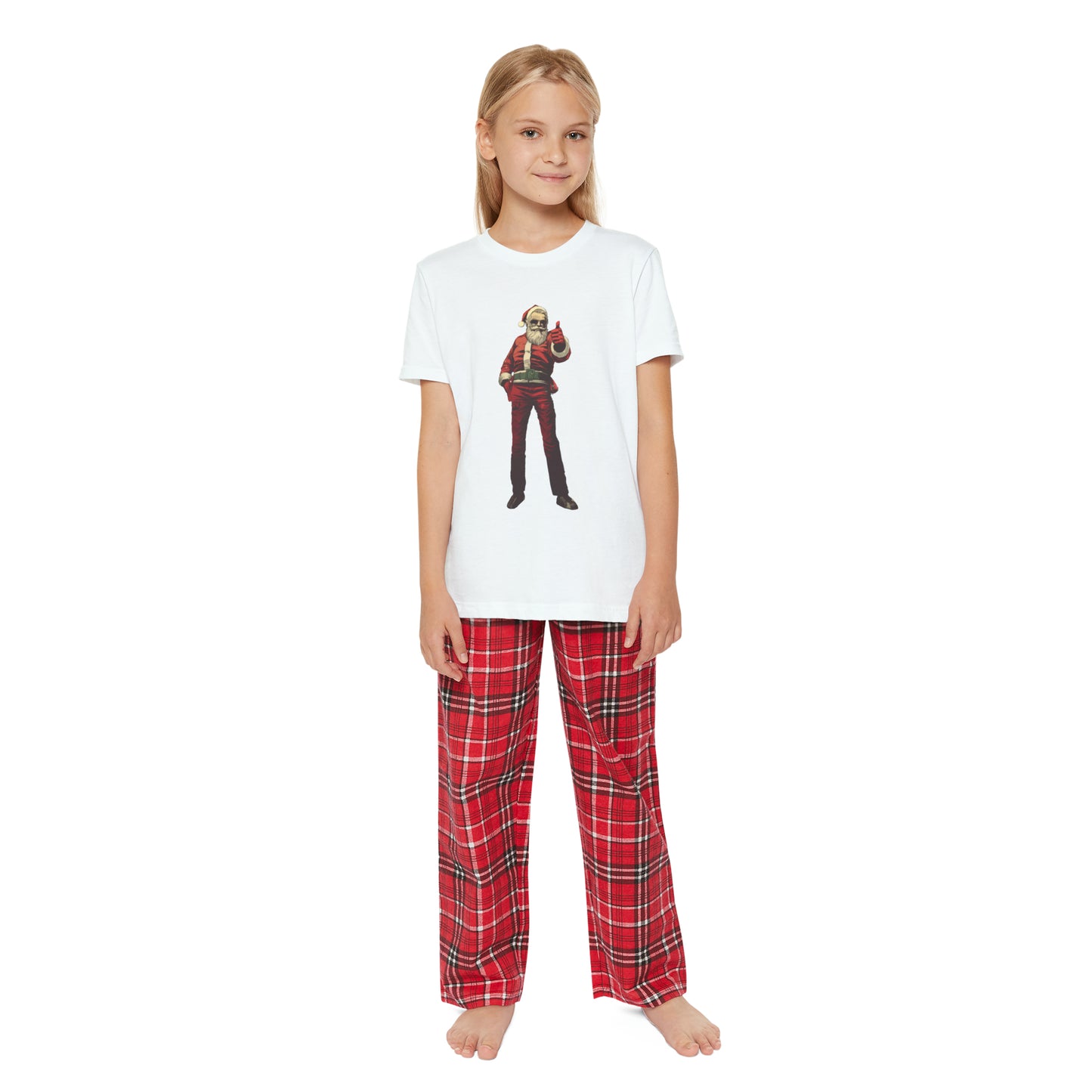 Santa Thumbs Up Youth Short Sleeve PJ Set