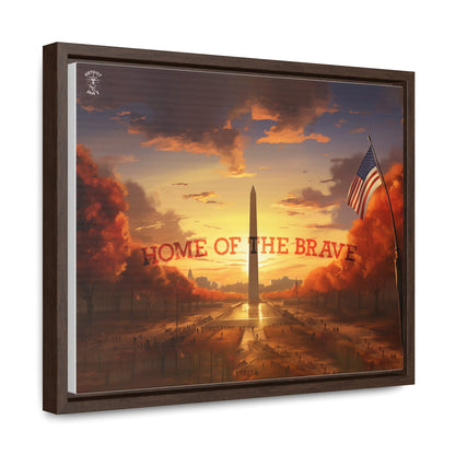 Home of the Brave Framed Gallery Canvas Wrap