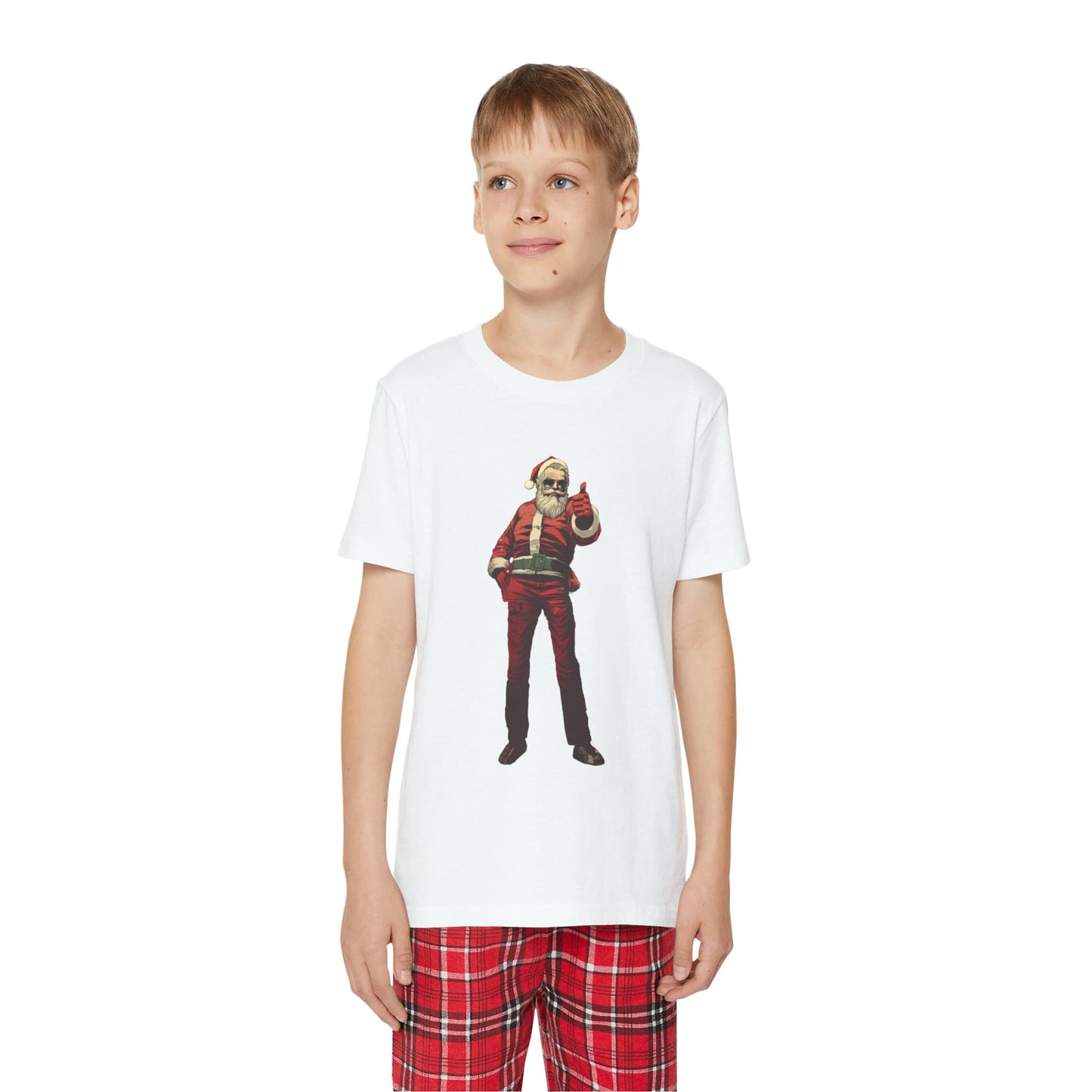 Santa Thumbs Up Youth Short Sleeve PJ Set