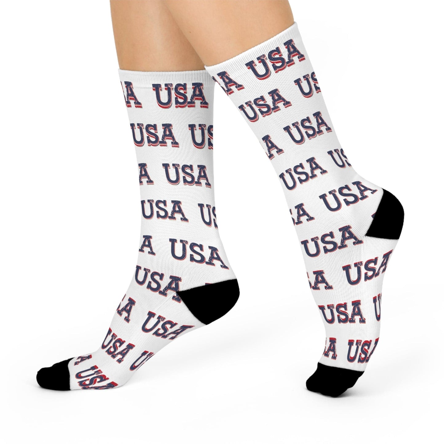 USA Logo Cushioned Crew Socks