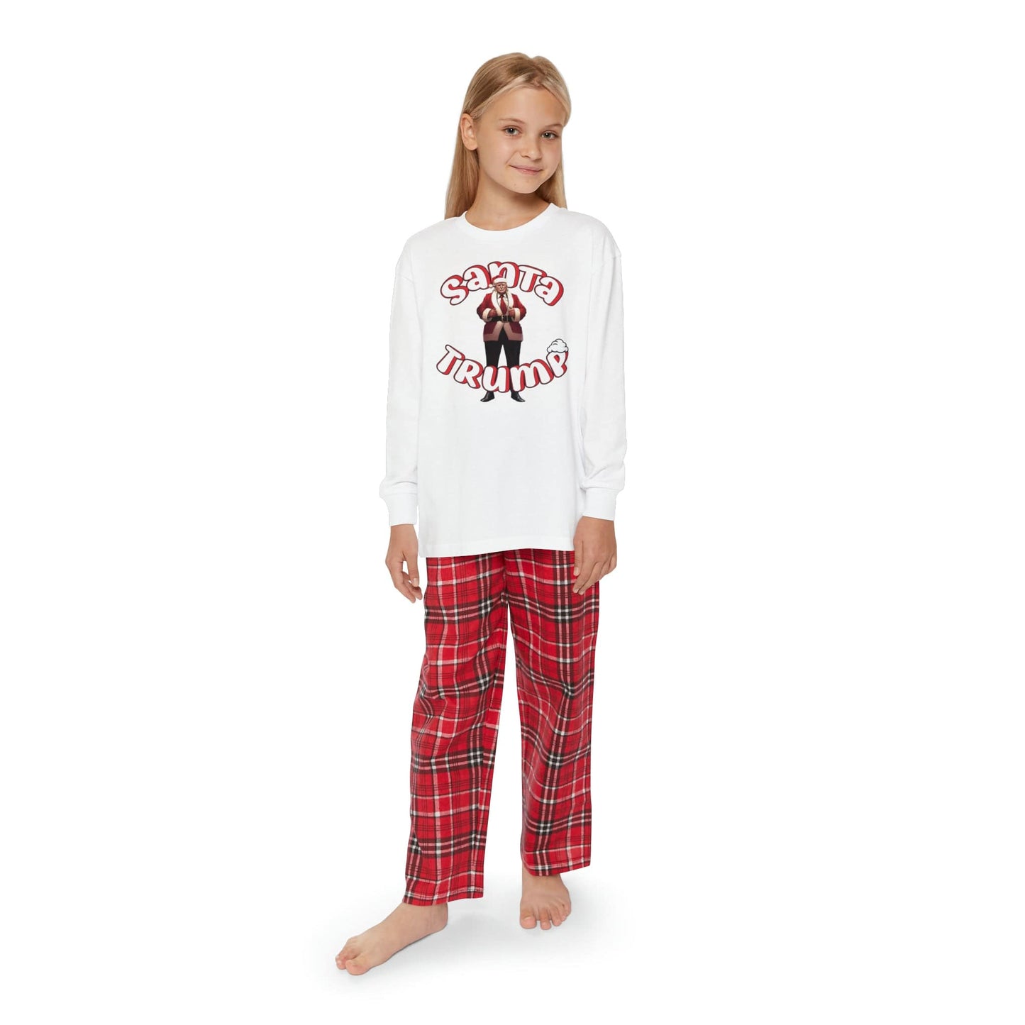 Santa Trump Youth Long Sleeve PJ Set