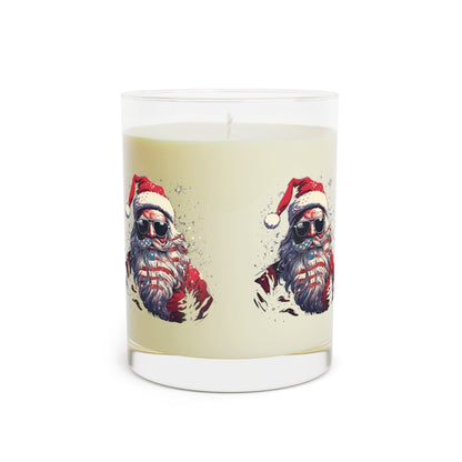 Patriotic Santa Premium Scented Candle - Full Glass, 11oz