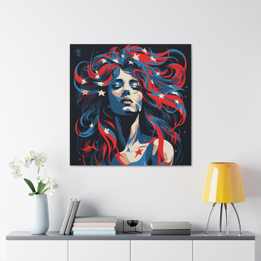 American Woman Framed Canvas Gallery Wraps