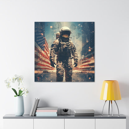 Astronaut in the City Canvas Gallery Wraps