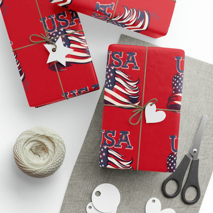 American Flag USA Wrapping Paper