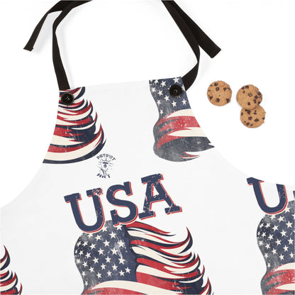 USA Distressed American Flag Apron