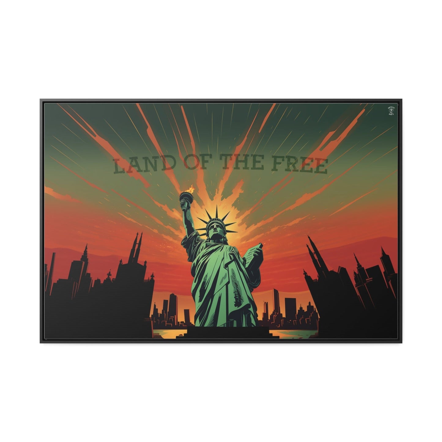 Land of the Free Framed Gallery Canvas Wrap