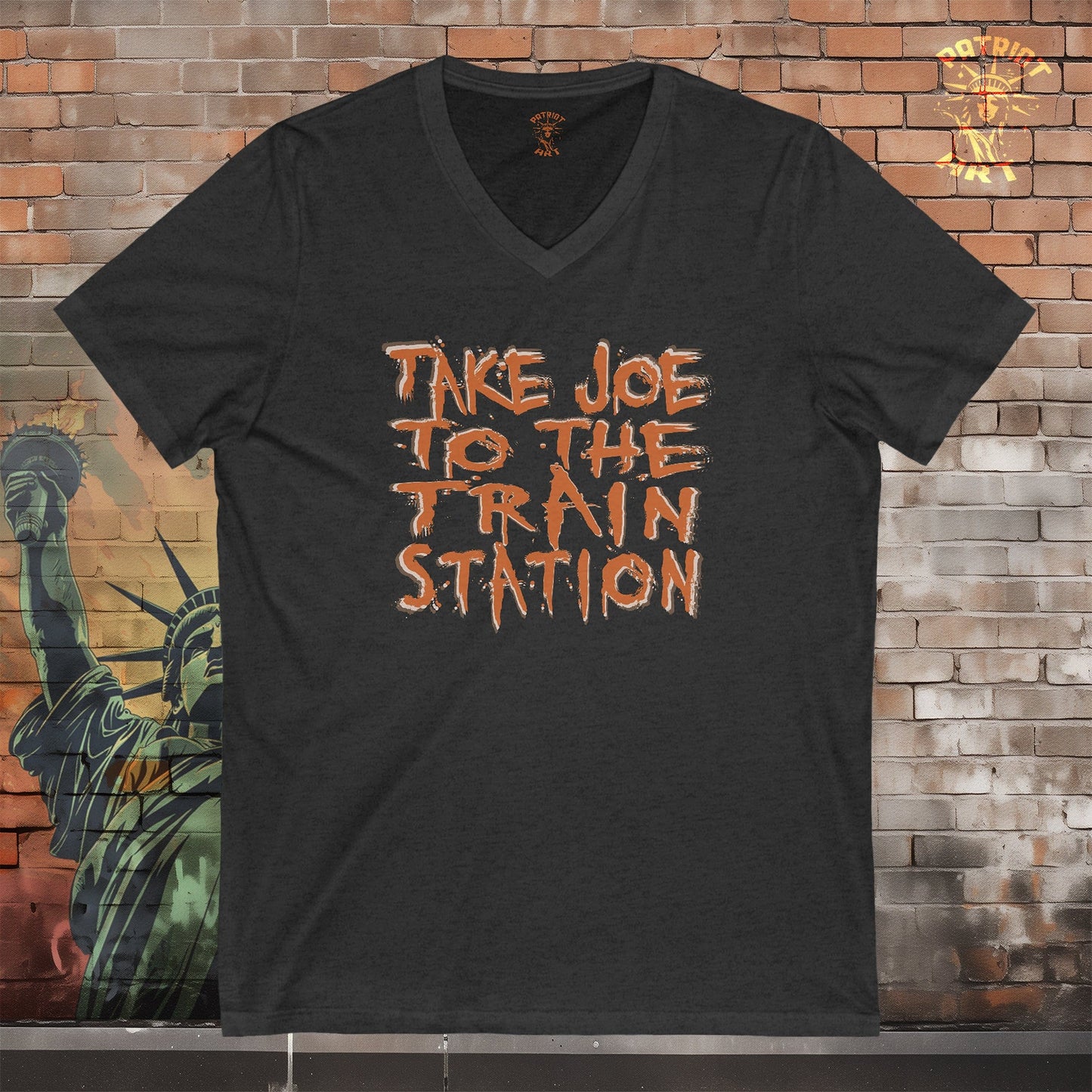 Trump Takes Joe to the Train Station V-Neck