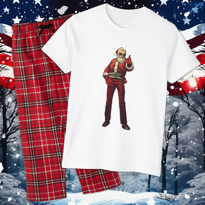 Santa Thumbs Up Youth Short Sleeve PJ Set