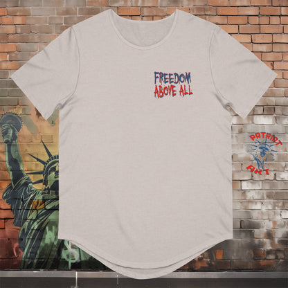 Freedom Above All Jersey Curved Hem Tee