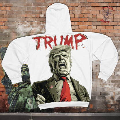 Trump 2024 Unleashed Monochrome Full-Zip Hoodie - LIMITED EDITION