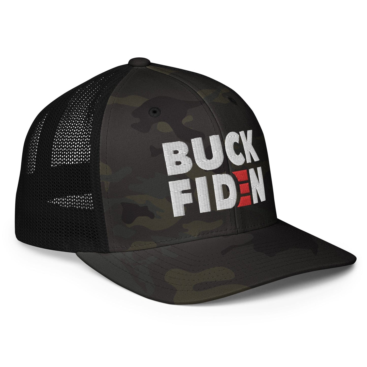 BUCK FIDEN embroidered Closed-back trucker cap