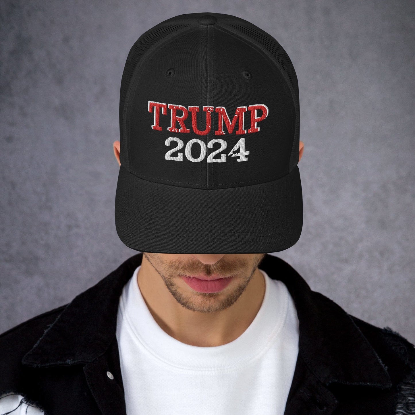 Trump 2024 Embroidered Trucker Cap